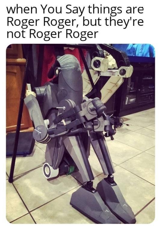 when You Say things are Roger Roger but theyre not Roger Roger A