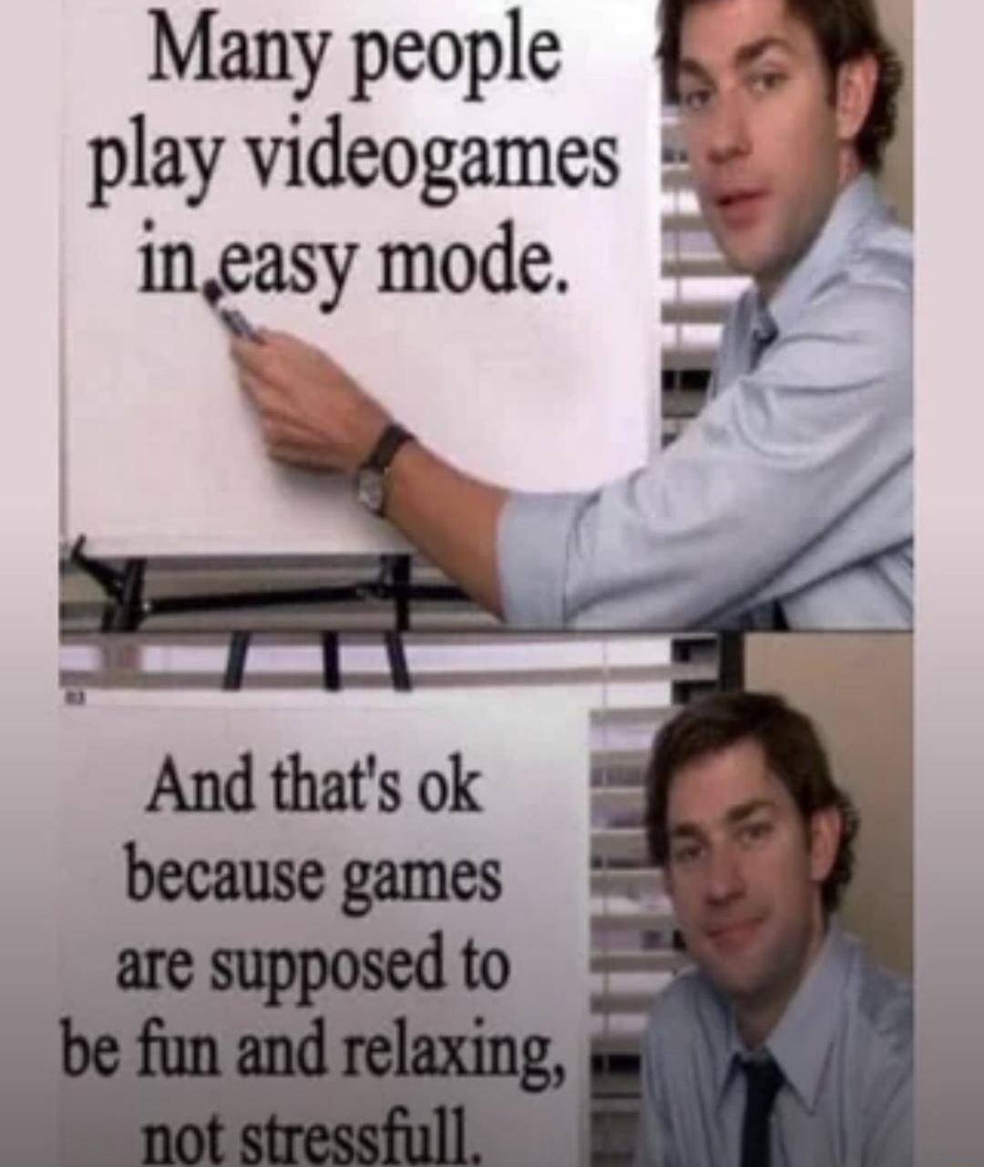 Many people play videogames measy mode