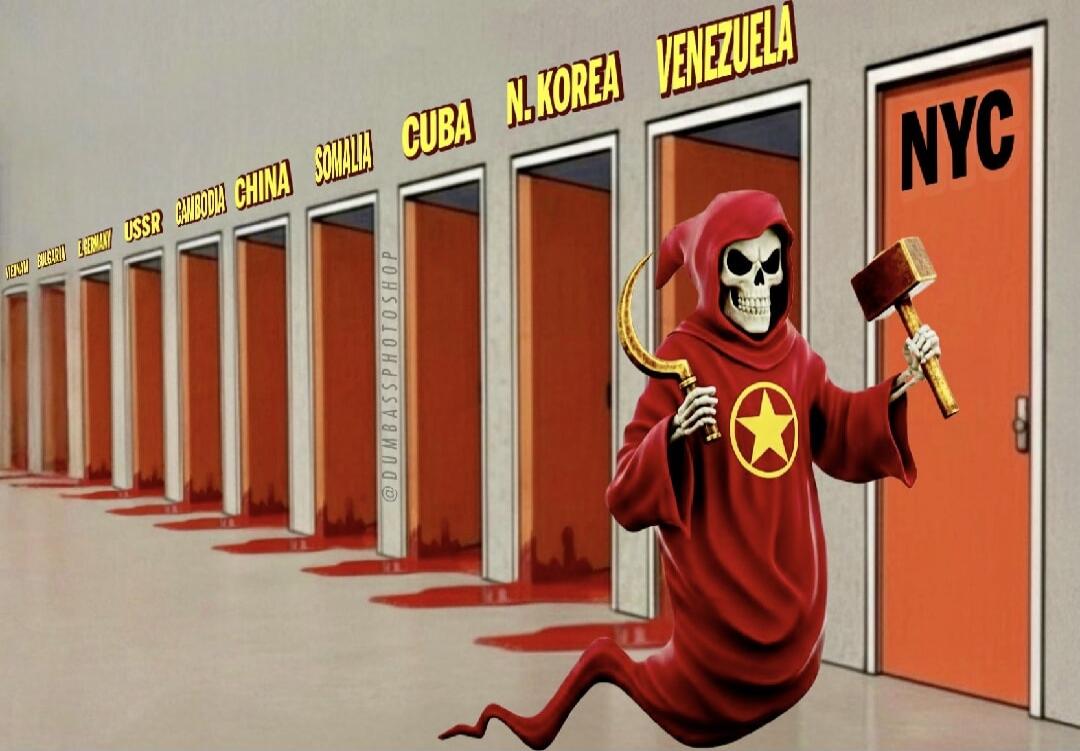 USSR, AMERICA, CHINA, SOMALIA, CUBA, N. KOREA, VENEZUELA, NYC