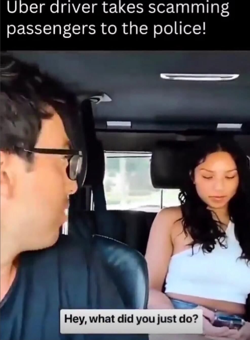 Uber driver takes scamming passengers to the police! Hey, what did you just do?