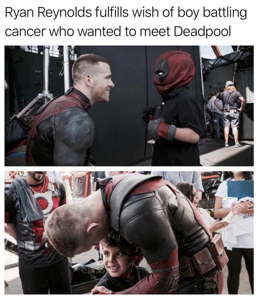 Ryan Reynolds fulfills wish of boy battling cancer who wanted to meet Deadpool