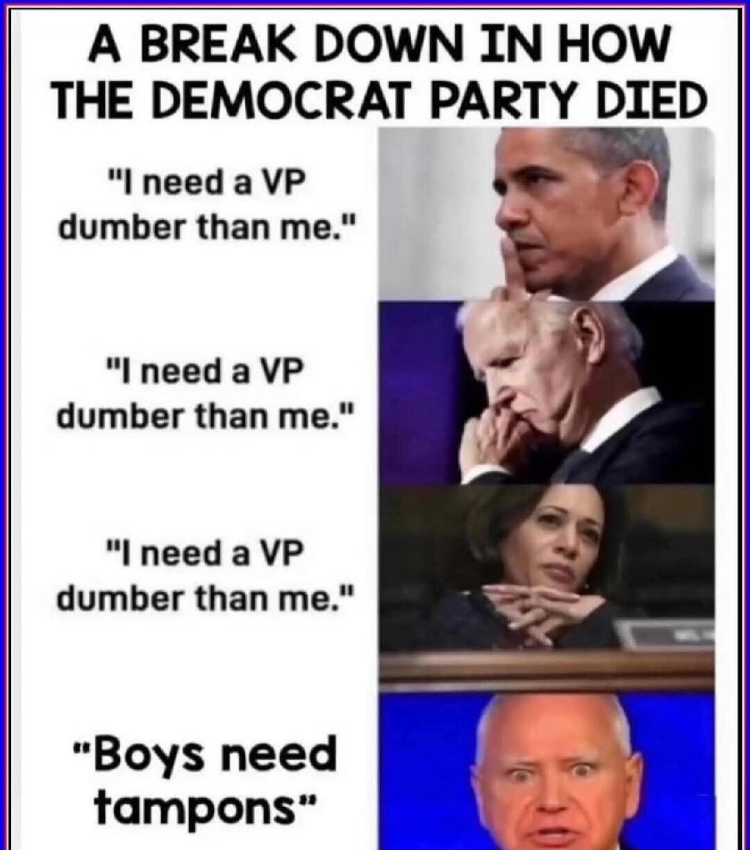 A BREAK DOWN IN HOW THE DEMOCRAT PARTY DIED 