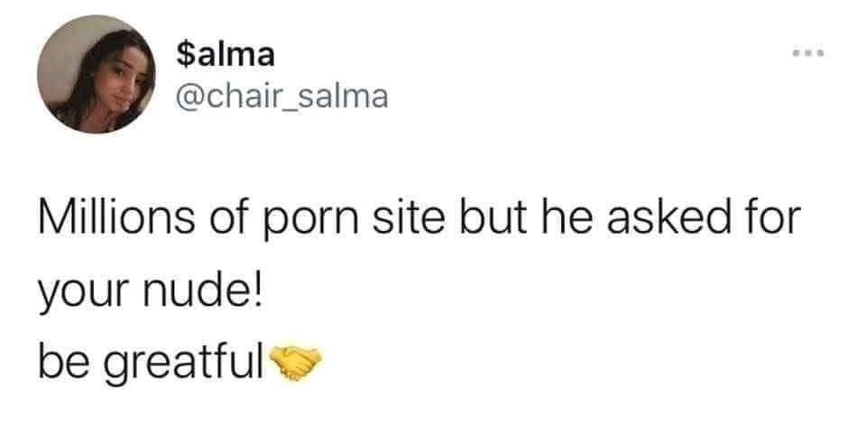 alma chair_salma Millions of porn site but he asked for your nude be greatful