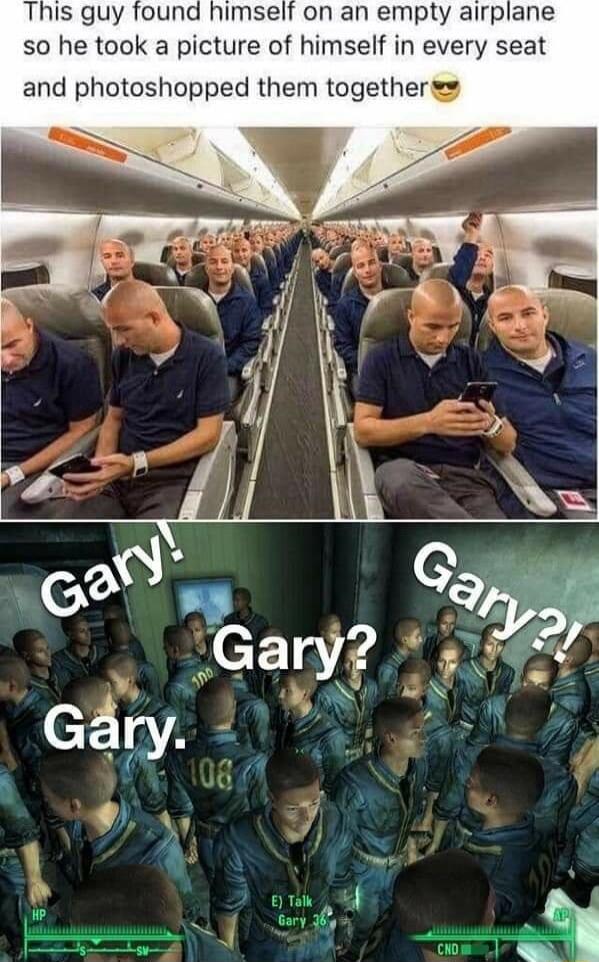 This guy found himself on an empty airplane so he took a picture of himself in every seat and photoshopped them togethers