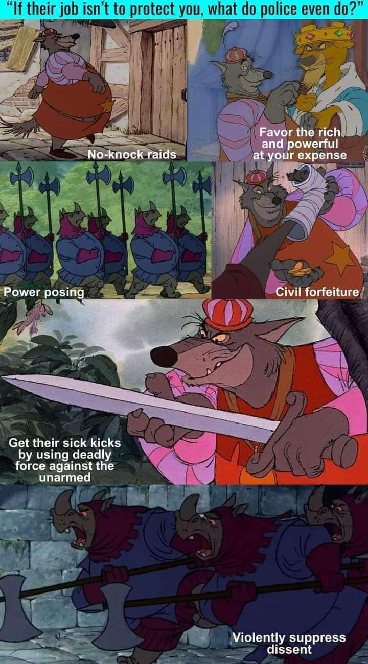 If their job isnt to protect you what do police even do Get their sick kicks ing deadly A0 Violently suppress 2 dissent