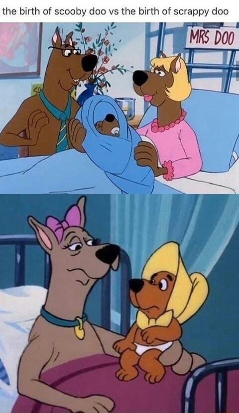 E_ despazito the birth of scooby doo vs the birth of scrappy doo