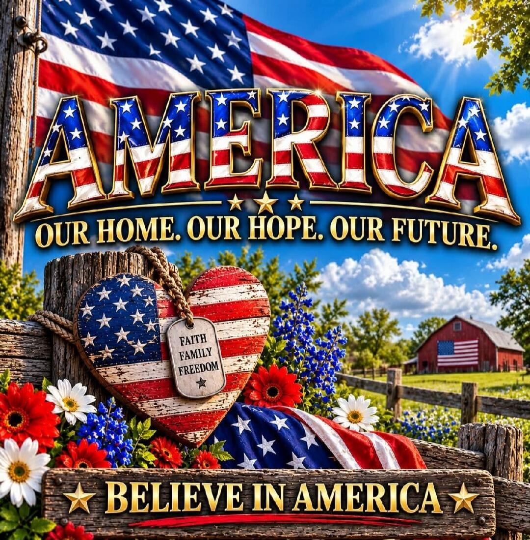 AMERICA OUR HOME. OUR HOPE. OUR FUTURE. FAITH FAMILY FREEDOM BELIEVE IN AMERICA