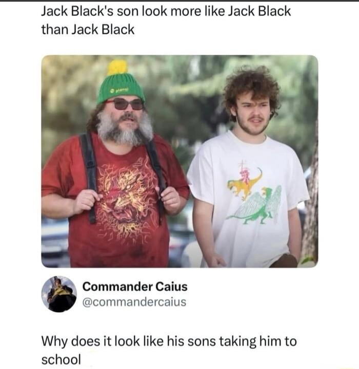 Jack Black's son look more like Jack Black than Jack Black