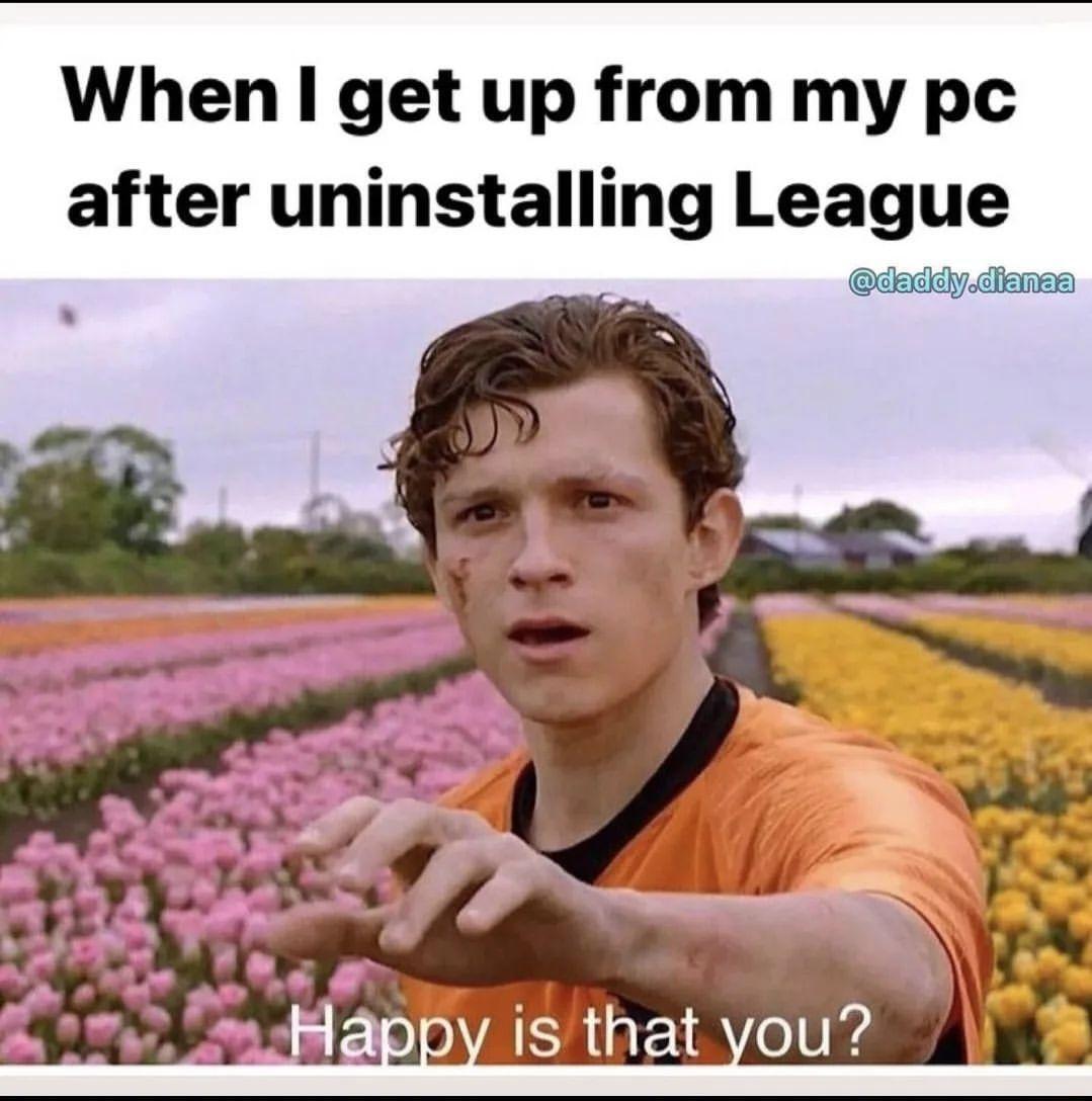 When get up from my pc after uninstalling League ckddydamee