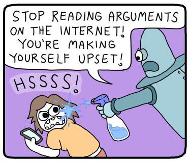GTOP READING ARGUMENTS ON THE INTERNET YOURE MAKING YOURSELF UPSET