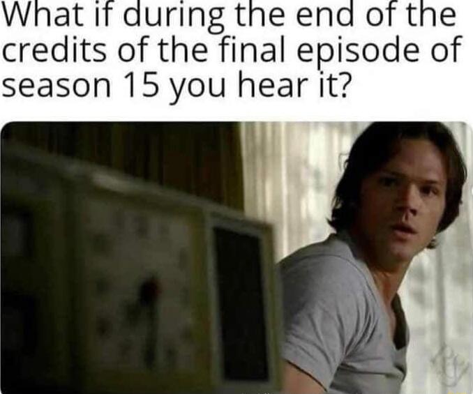credits of the final episode of season 15 you hear it