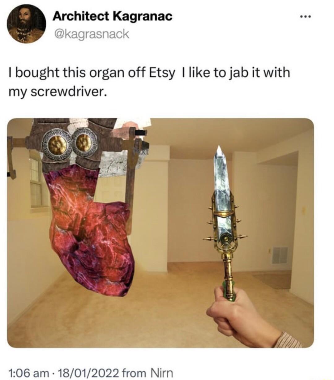 asnack I bought this organ off Etsy like to jab it with my screwdriver 106 am 18012022 from Nirn