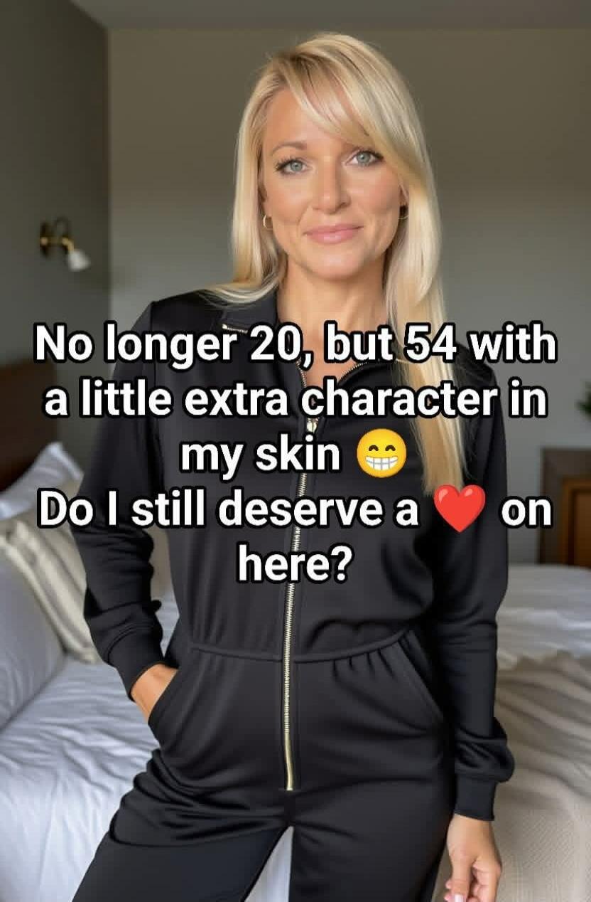 No longer 20, but 54 with a little extra character in my skin. Do I still deserve a ❤️ on here?