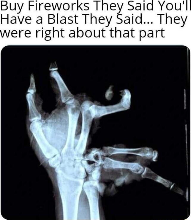 Buy Fireworks They Saia Have a Blast They Said They ere right about that part