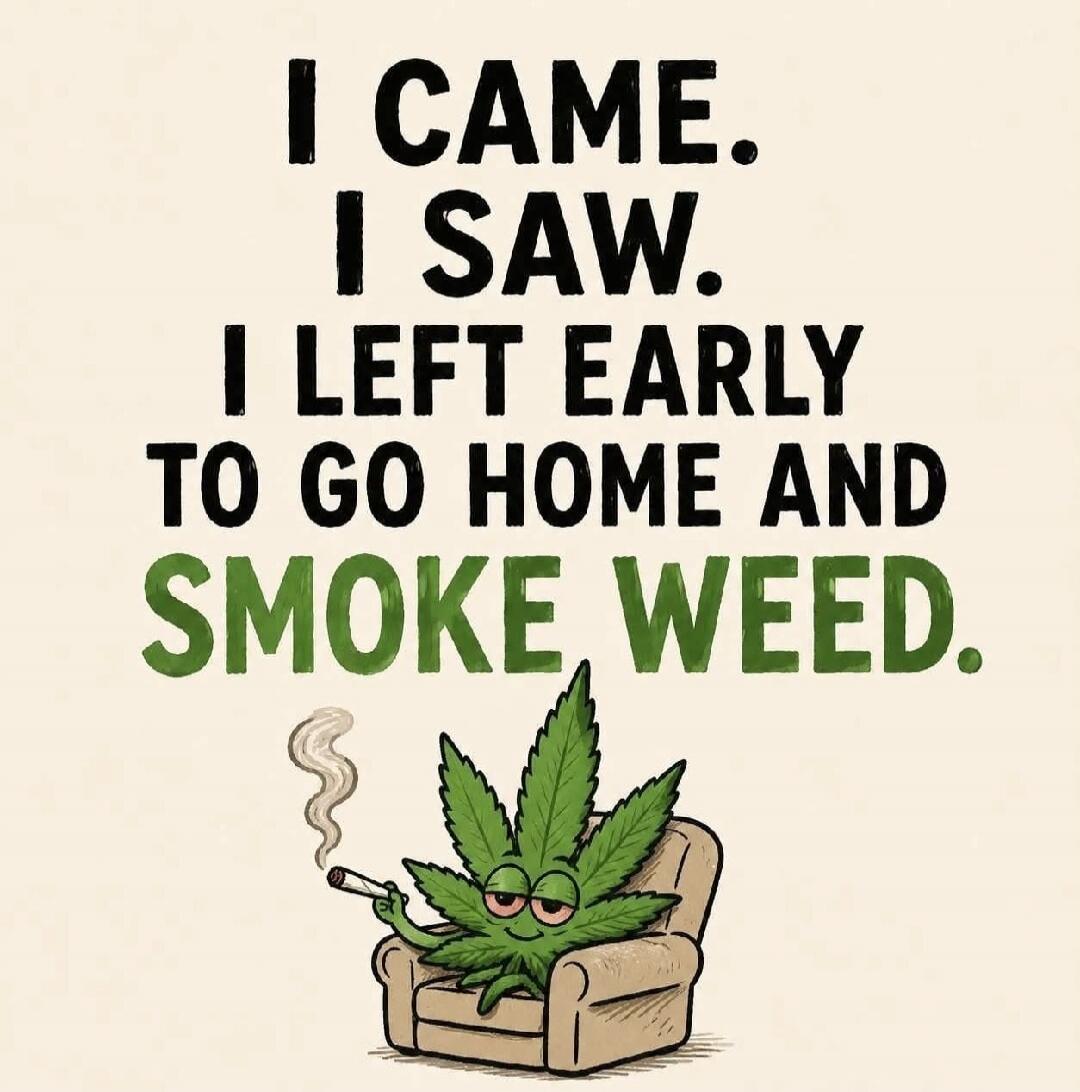 I CAME. I SAW. I LEFT EARLY TO GO HOME AND SMOKE WEED.