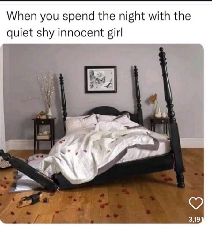 When you spend the night with the quiet shy innocent girl