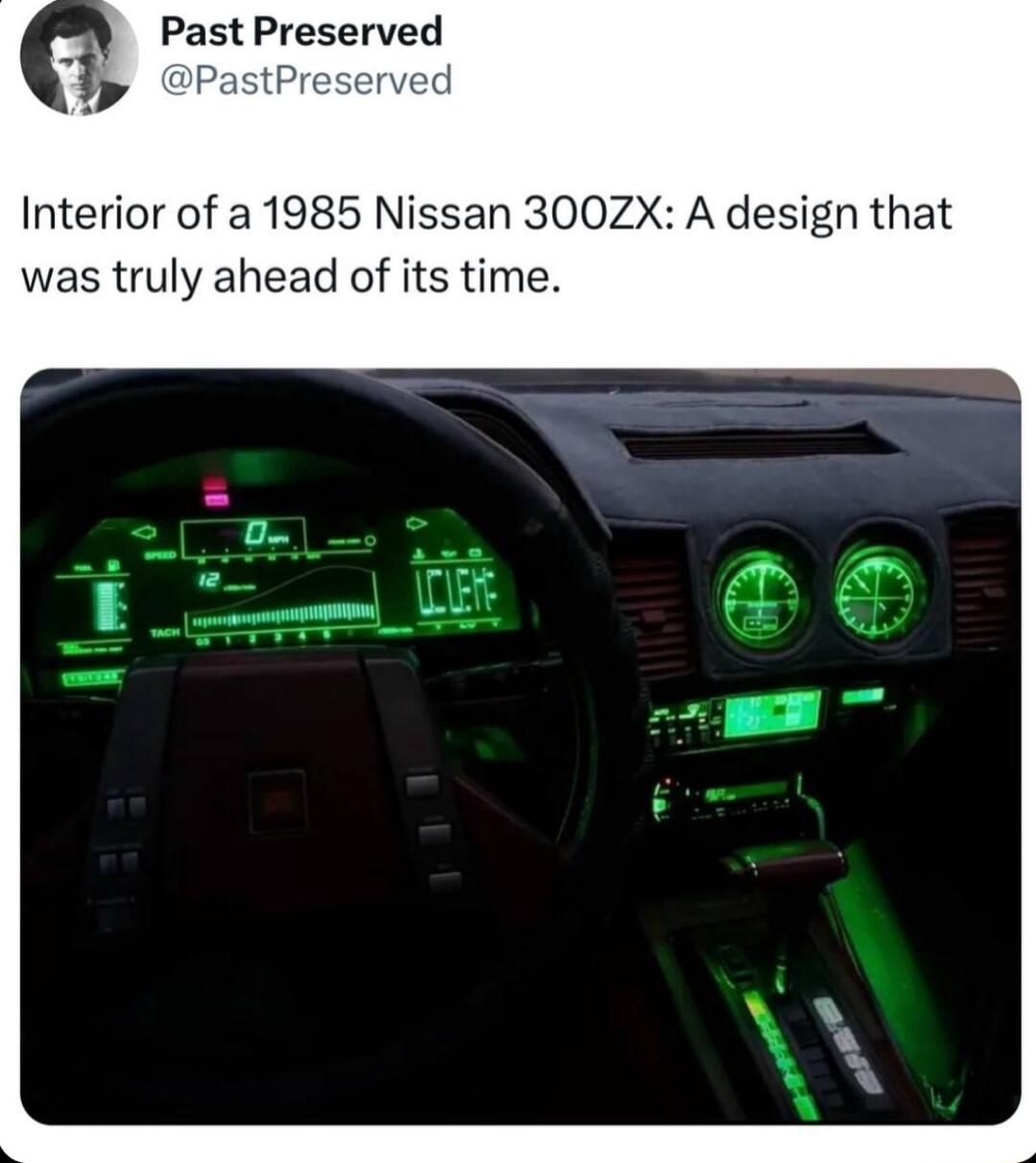 Past Preserved Interior of a 1985 Nissan 300ZX A design that was truly ahead of its time