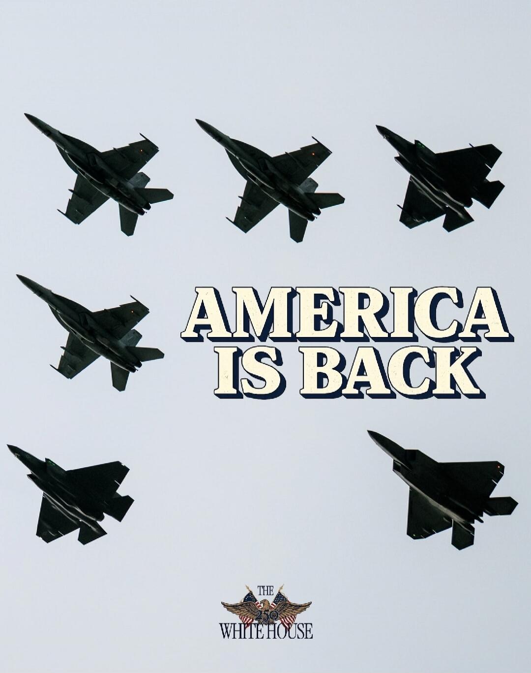 AMERICA IS BACK THE WHITE HOUSE