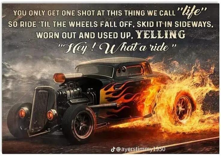 YOU ONLY GET ONE SHOT AT THIS THING WE CALL 