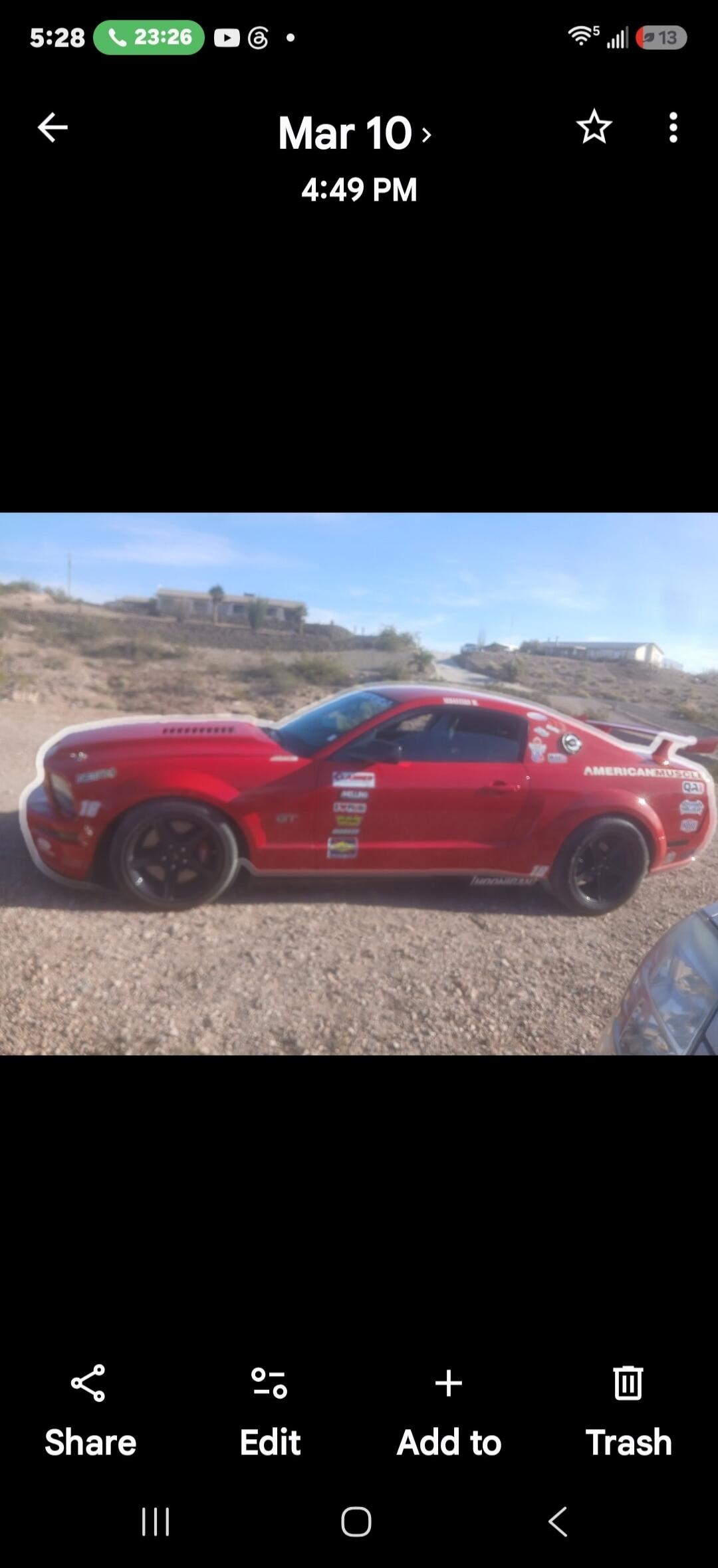 5:28 23:26 Mar 10 4:49 PM Share Edit Add to Trash GT AMERICAN MUSCLE QA1 HOONIGAN MULIN