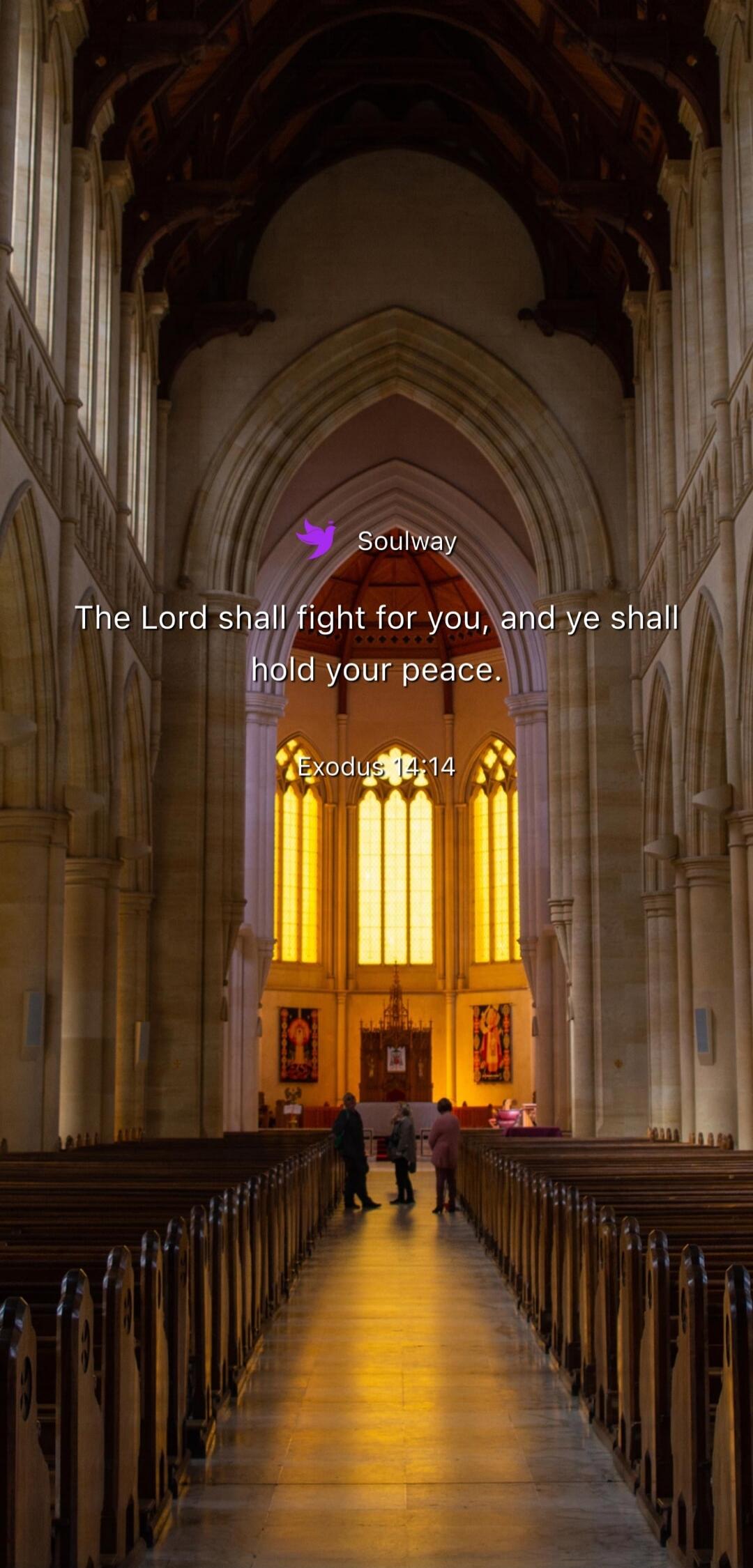 Soulway The Lord shall fight for you, and ye shall hold your peace. Exodus 14:14