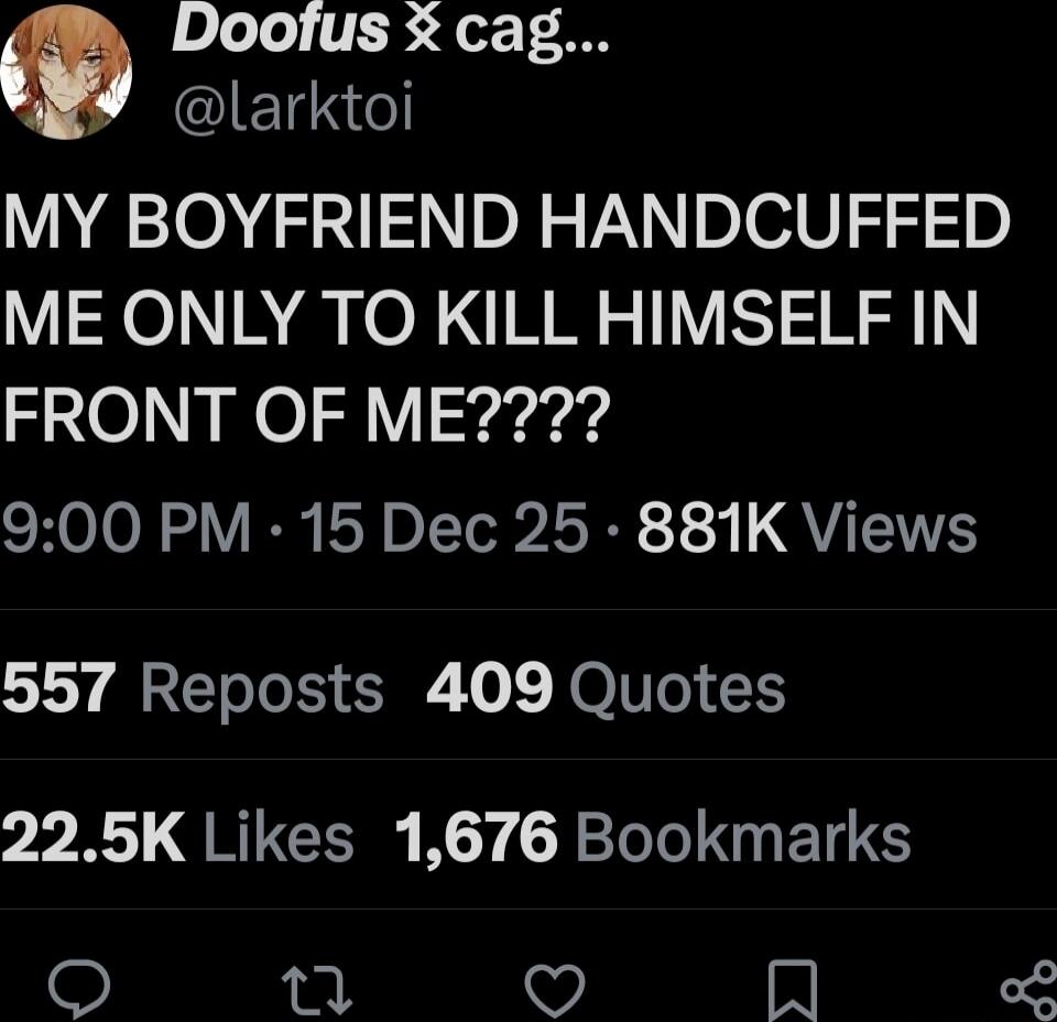 MY BOYFRIEND HANDCUFFED ME ONLY TO KILL HIMSELF IN FRONT OF ME????