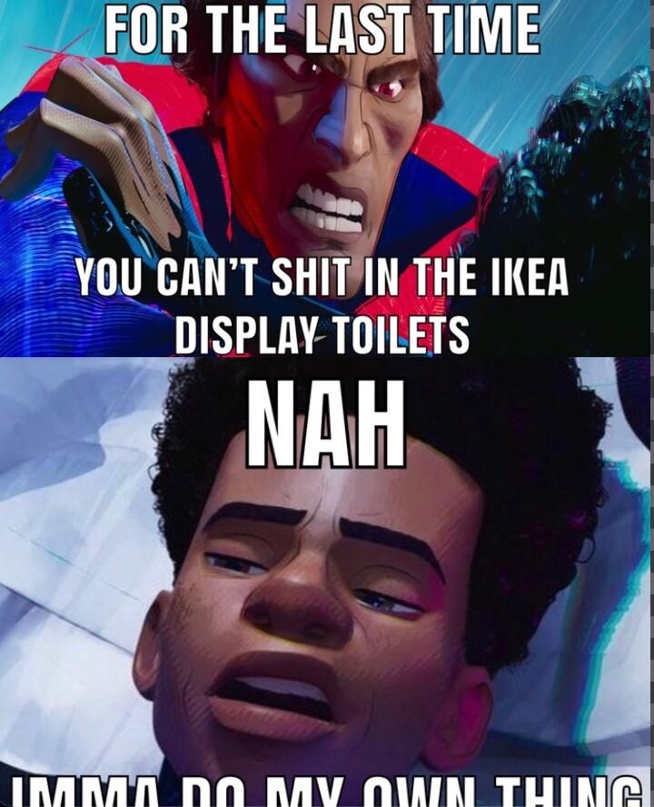 THE LAST TIME 53 W YOUCANT SHITIlN THE IKER DISPLAY TOILETS NAH vf IRARARN NN RAY NWAIM TUIMNR