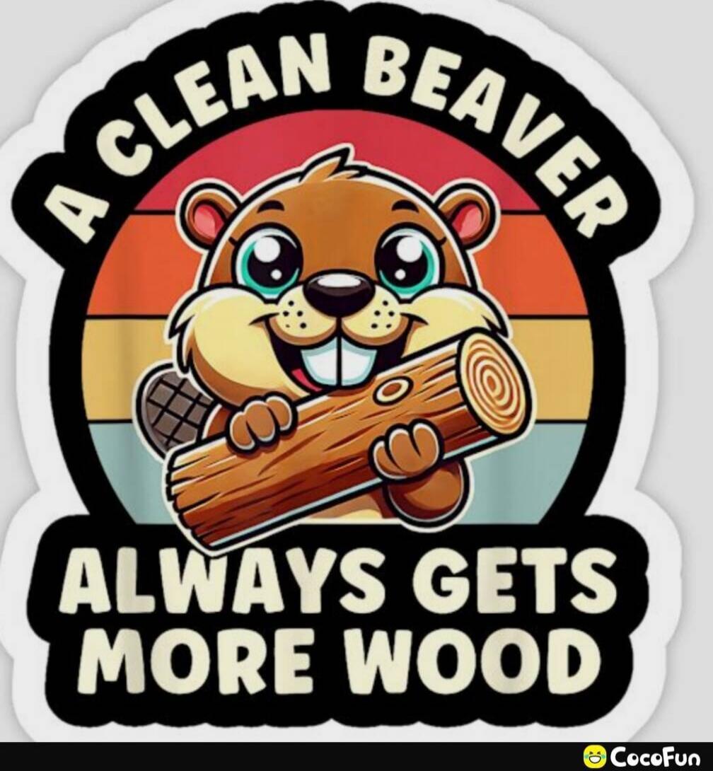 A CLEAN BEAVER ALWAYS GETS MORE WOOD