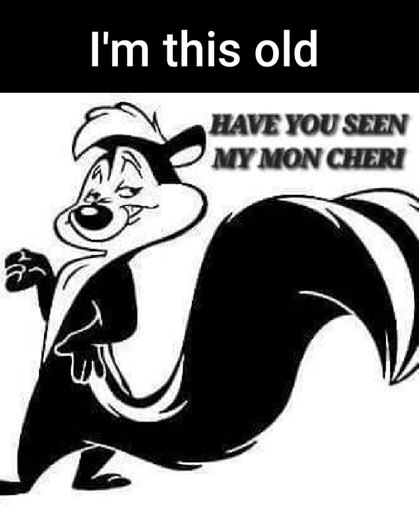 I'm this old HAVE YOU SEEN MY MON CHERI