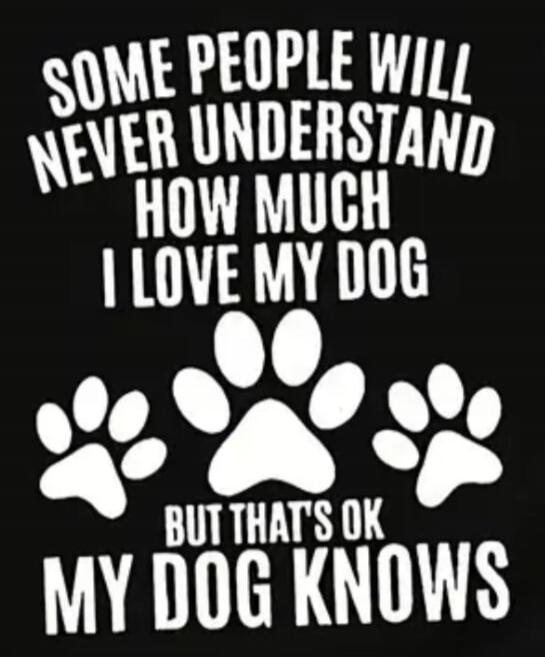 SOME PEOPLE WILL NEVER UNDERSTAND HOW MUCH I LOVE MY DOG BUT THAT'S OK MY DOG KNOWS