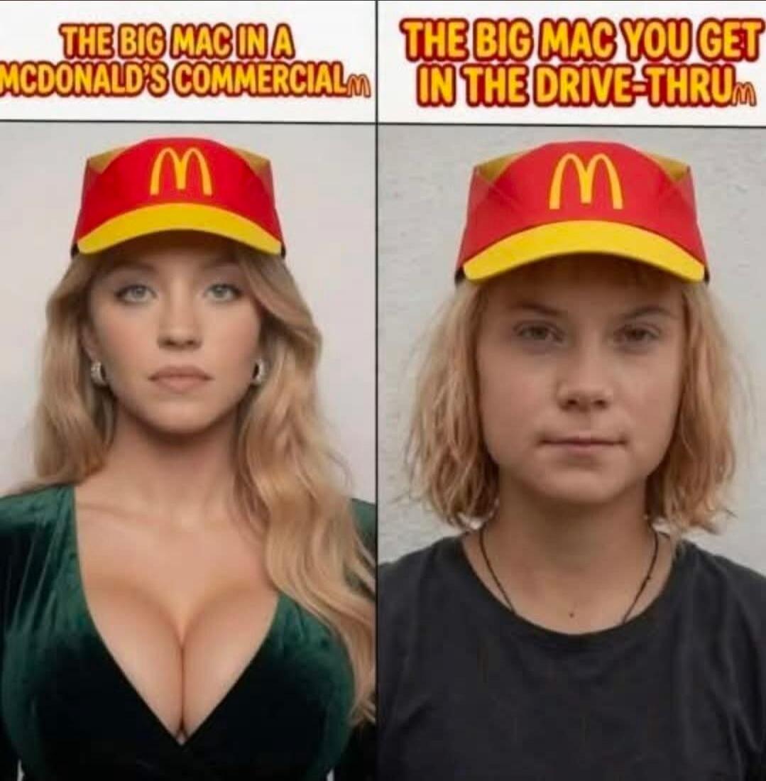 THE BIG MAC IN A MCDONALD'S COMMERCIAL THE BIG MAC YOU GET IN THE DRIVE-THRU