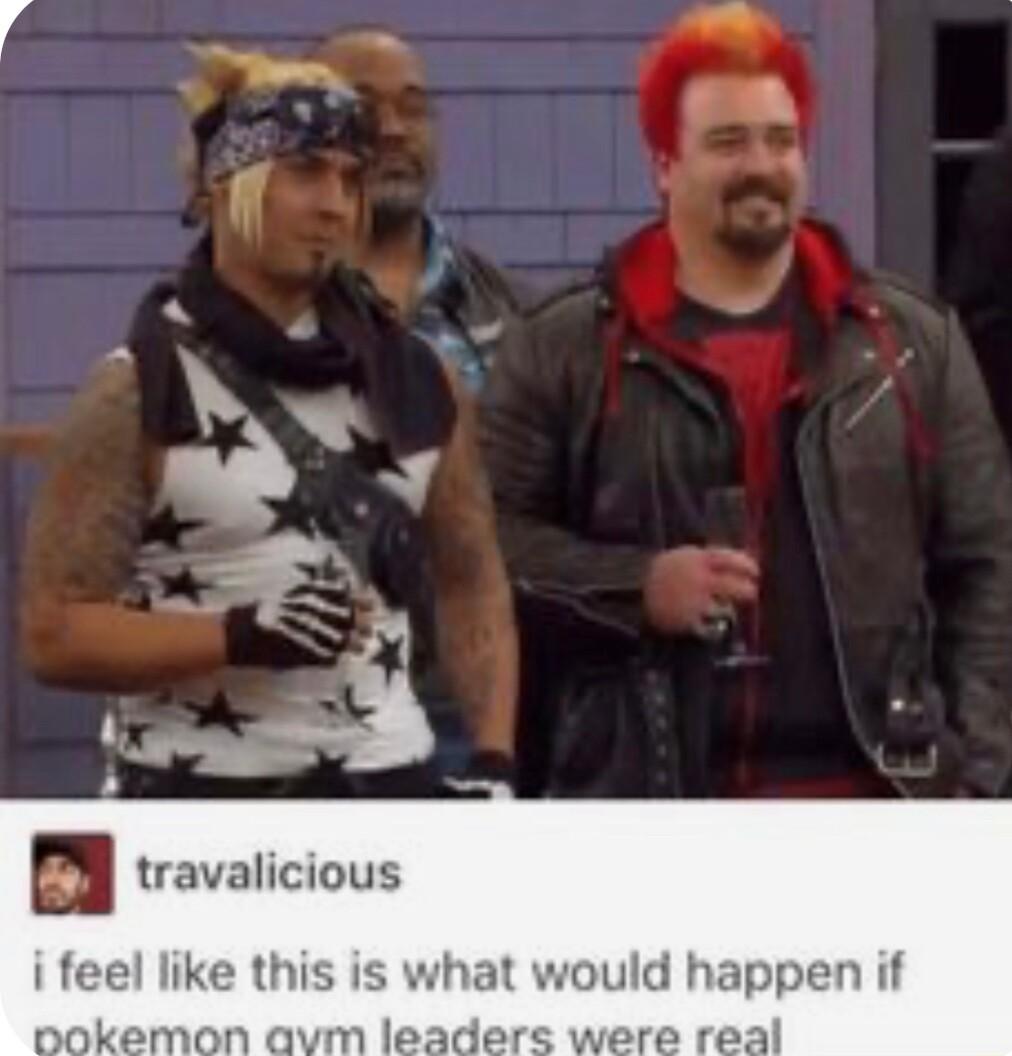 i feel like this is what would happen if pokemon avm leaders were real