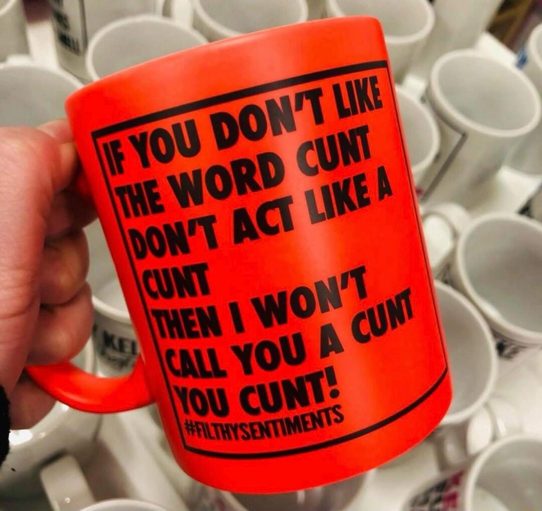 IF YOU DON'T LIKE THE WORD CUNT
DON'T ACT LIKE A CUNT
THEN I WON'T CALL YOU A CUNT
YOU CUNT!
#FILTHYSENTIMENTS