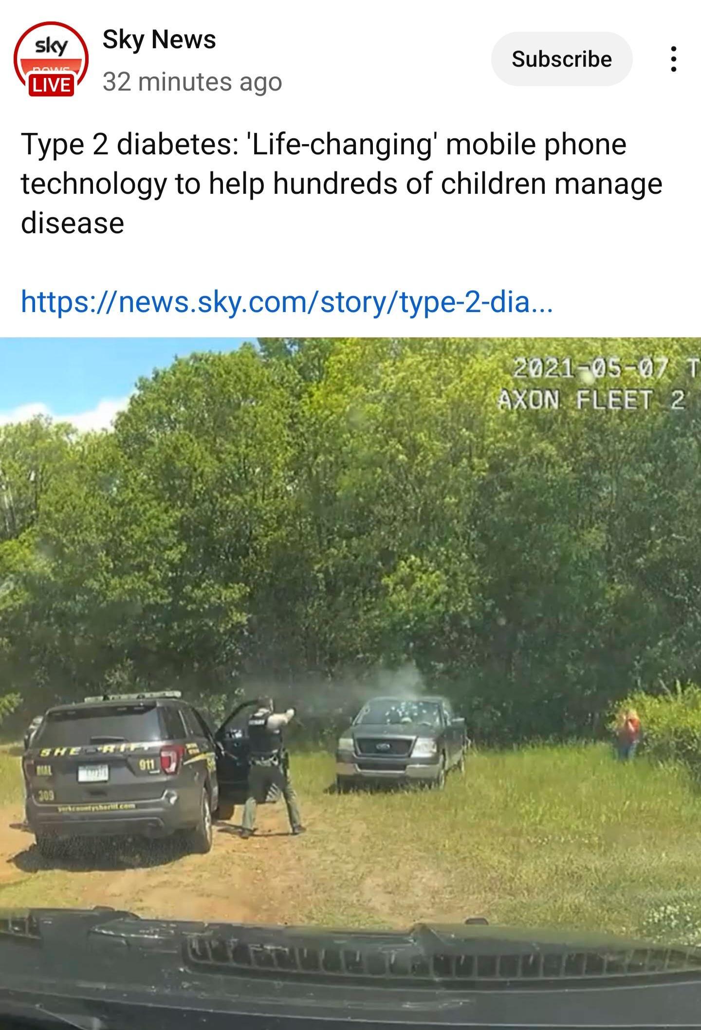 Sky News Y Subscribe 32 minutes ago Type 2 diabetes Life changing mobile phone technology to help hundreds of children manage disease httpsne comstor 202130507T AXON FUEET 2