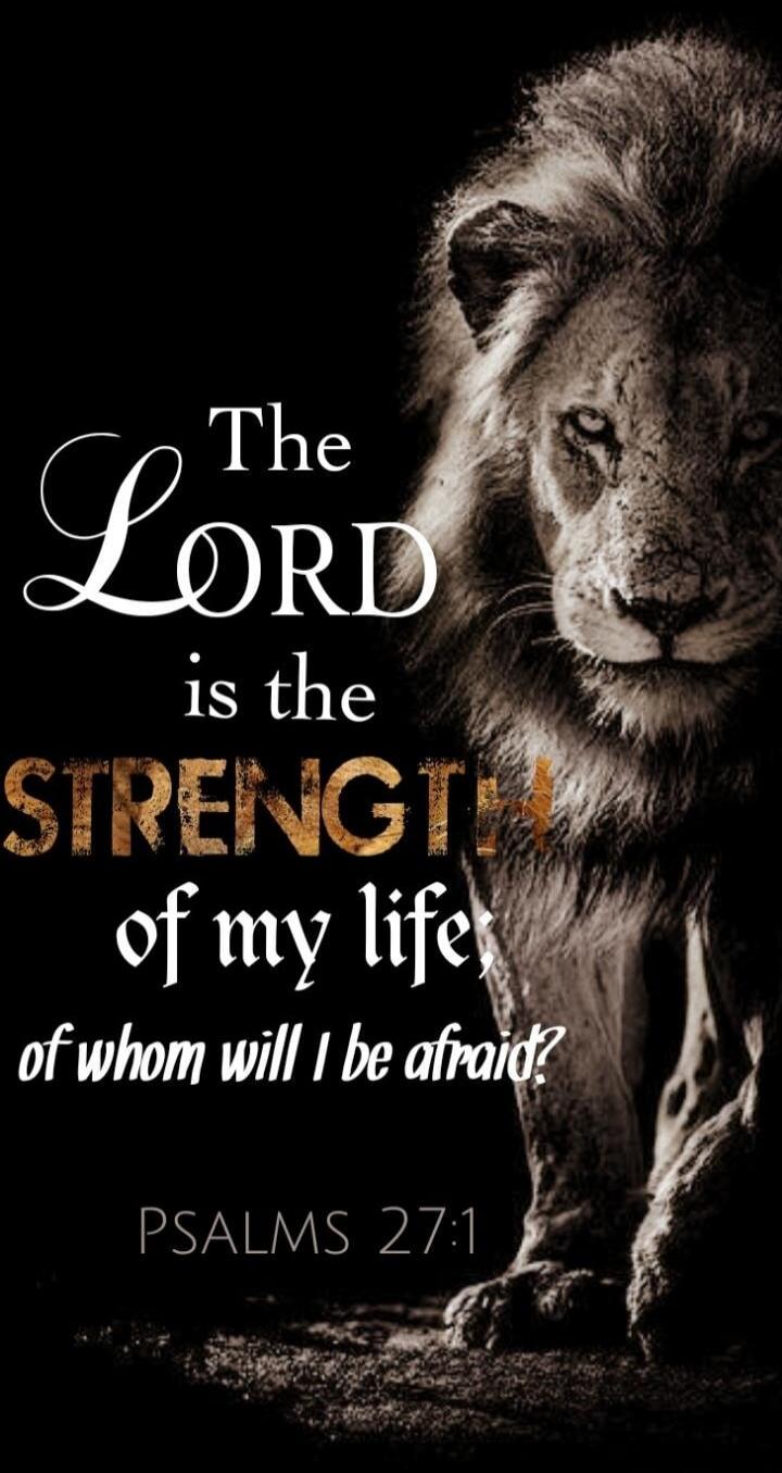 The Lord is the STRENGTH of my life; of whom will I be afraid? PSALMS 27:1