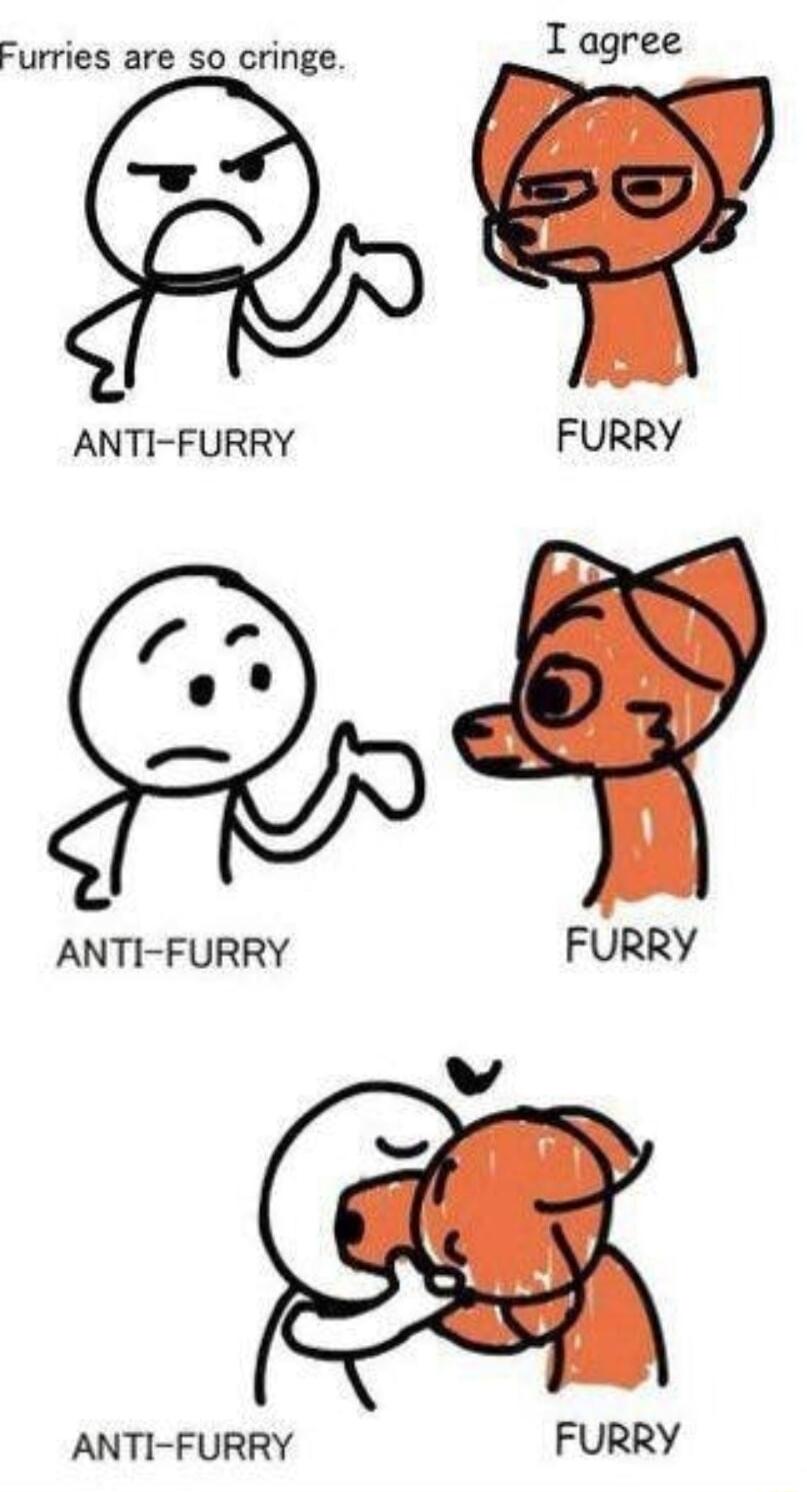 I agree Furries are so cringe I ANTI FURRY ANTI FURRY FURRY d ANTI FURRY FURRY