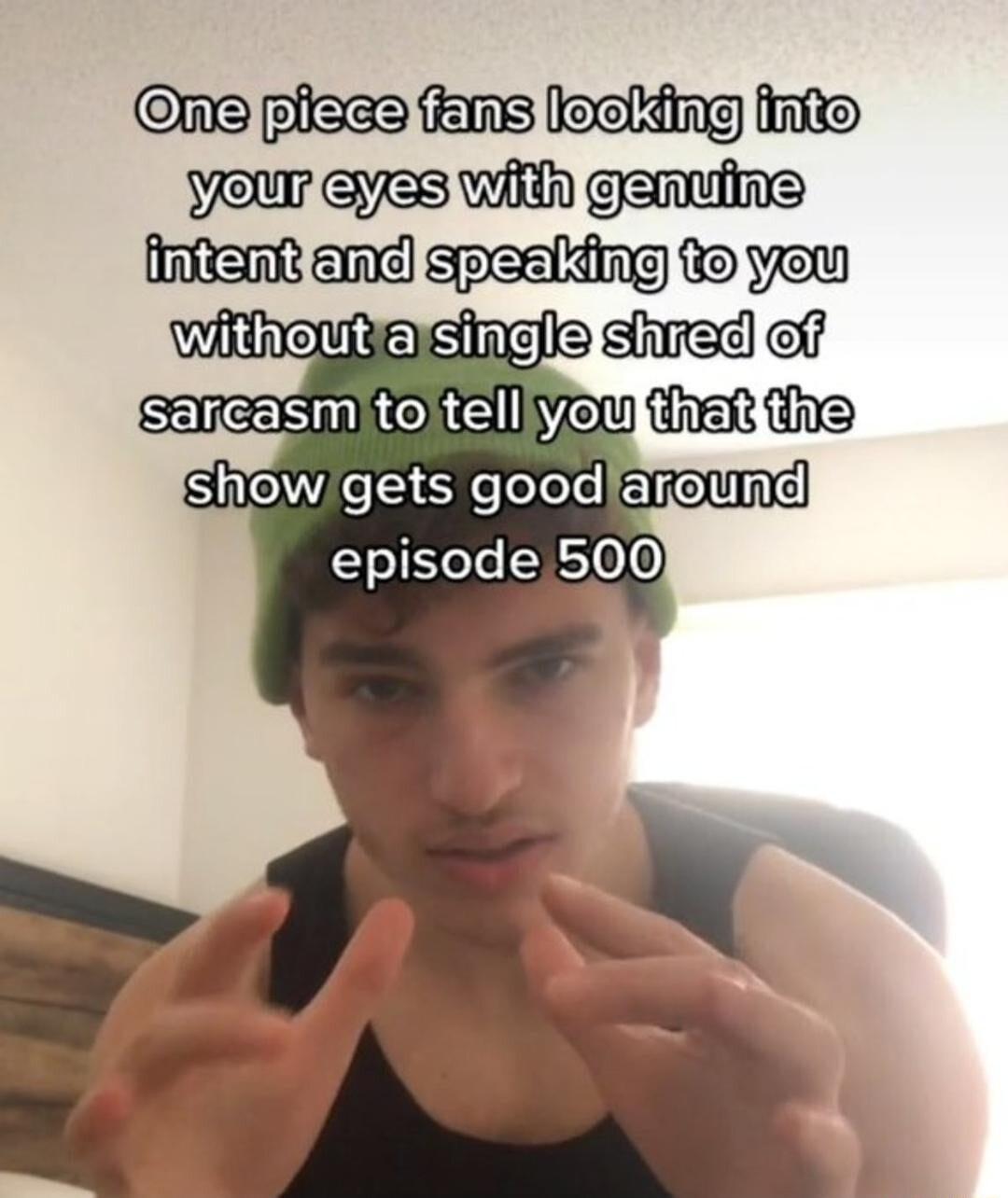 One pizes Ens leeking ite Yeur eyes with genuing fnfenk ane speeidng o yeu wihevRashsie shred of sarcaiE e thek he Showgets goodfarelind o eTe N100