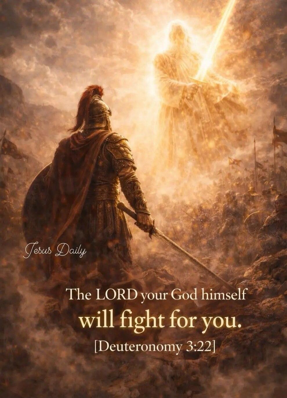 Jesus Daily The LORD your God himself will fight for you. [Deuteronomy 3:22]