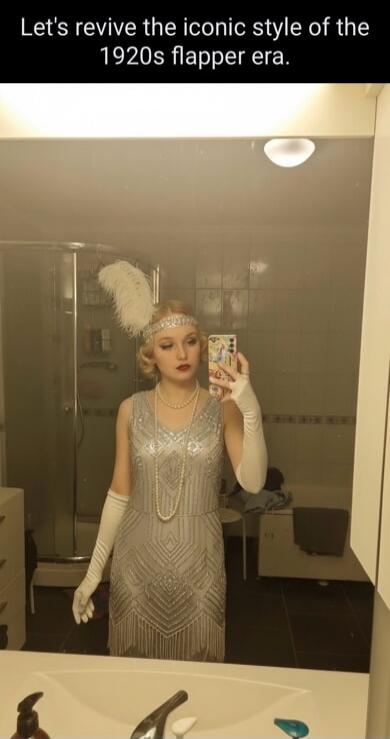 Let's revive the iconic style of the 1920s flapper era.