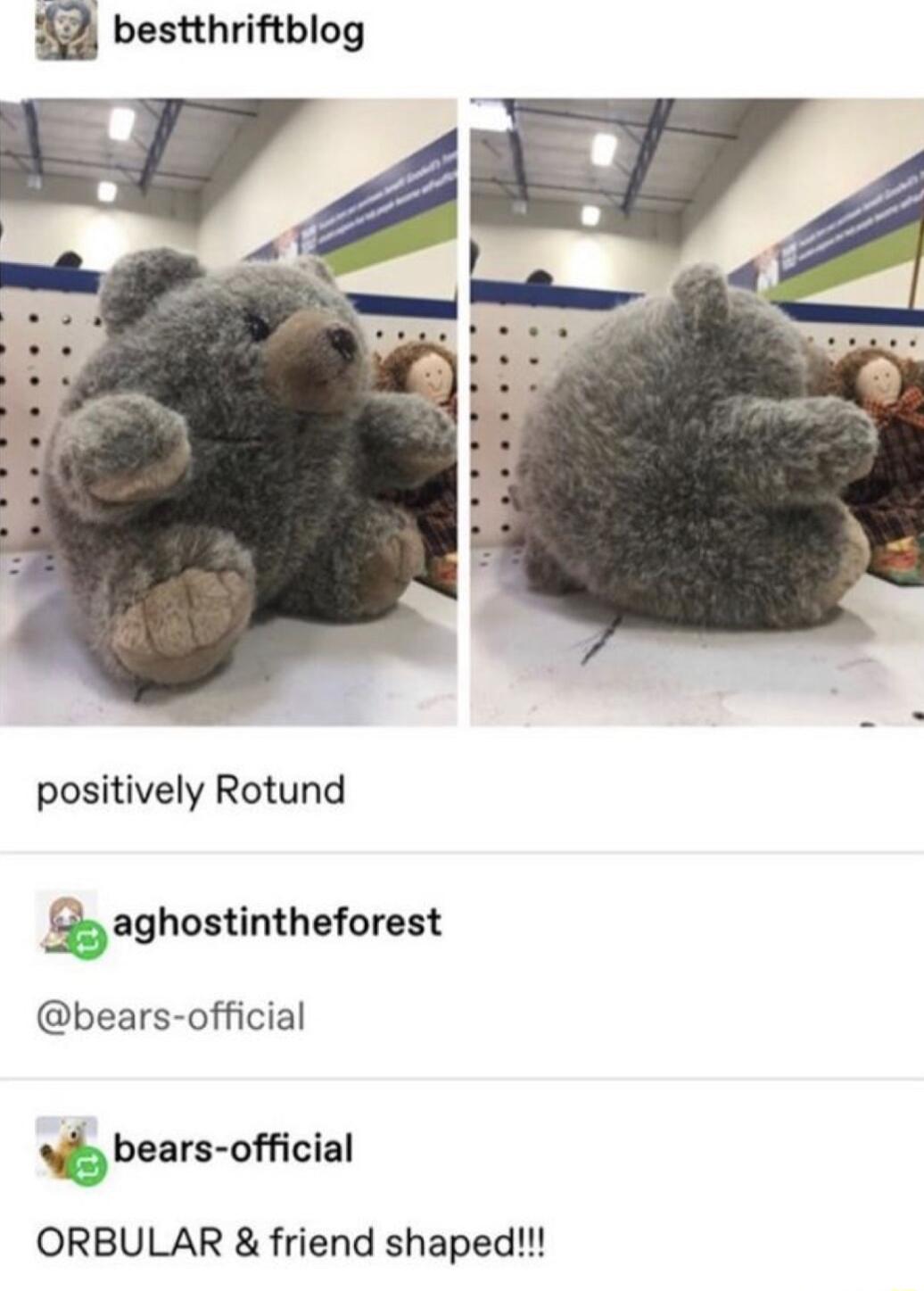 2 bestthriftblog positively Rotund iaghoxtinheomst bears official bears ofciul ORBULAR friend shaped