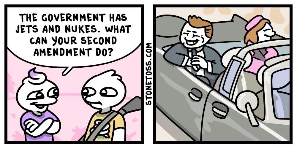 THE GOVERNMENT HAS JETS AND NUKES WHAT CAN YOUR SECOND AMENDMENT D0