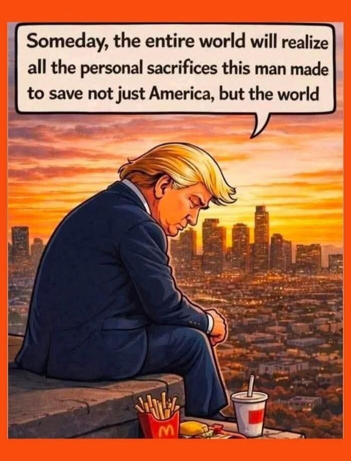 Someday, the entire world will realize all the personal sacrifices this man made to save not just America, but the world