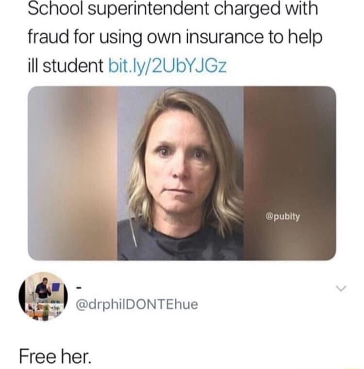 School superintendent charged with fraud for using own insurance to help il student bitly2UbYJGz drphilDONTEhue Free her