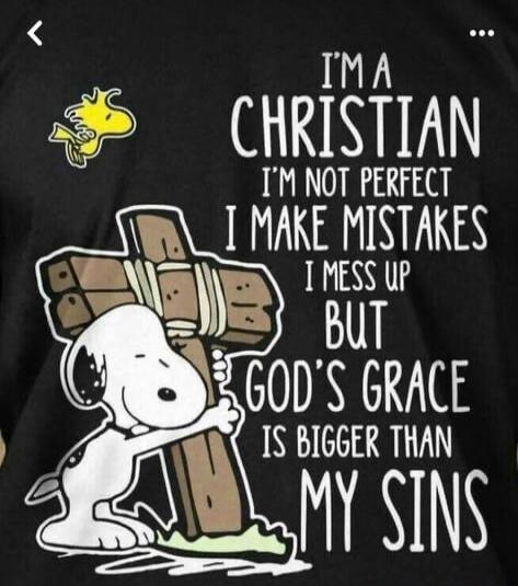 I'M A CHRISTIAN I'M NOT PERFECT I MAKE MISTAKES I MESS UP BUT GOD'S GRACE IS BIGGER THAN MY SINS