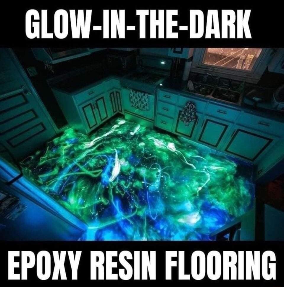 GLOW IN THE DARK Ly EPONY RESIN FLOORING