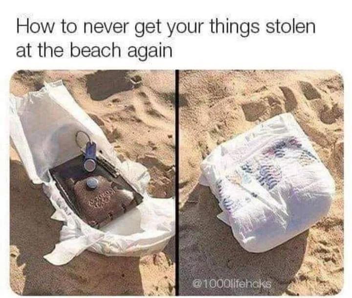 How to never get your things stolen at the beach agan