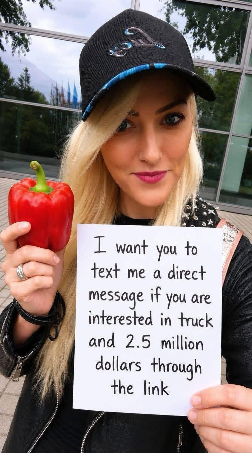 I want you to text me a direct message if you are interested in truck and 2.5 million dollars through the link