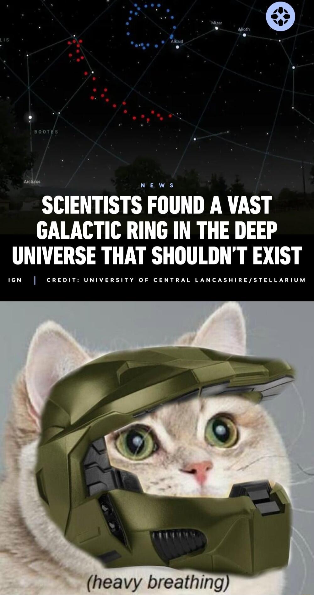 SCIENTISTS FOUND A VAST GALACTIC RING IN THE DEEP UNIVERSE THAT SHOULDNT EXIST heavy breathing