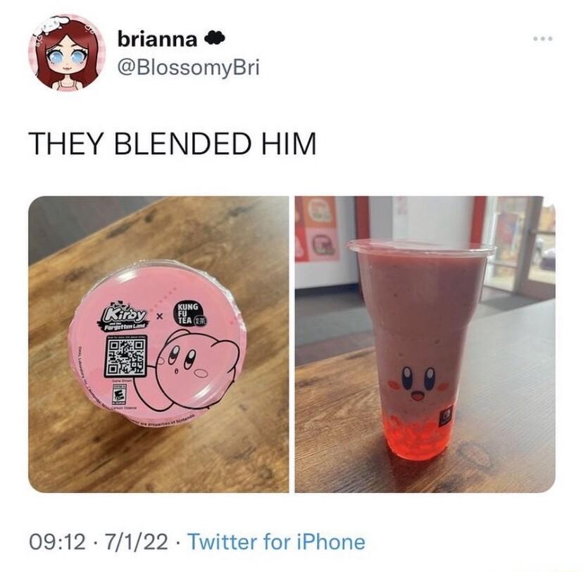 brianna BlossomyBri THEY BLENDED HIM 0912 7122 Twitter for iPhone