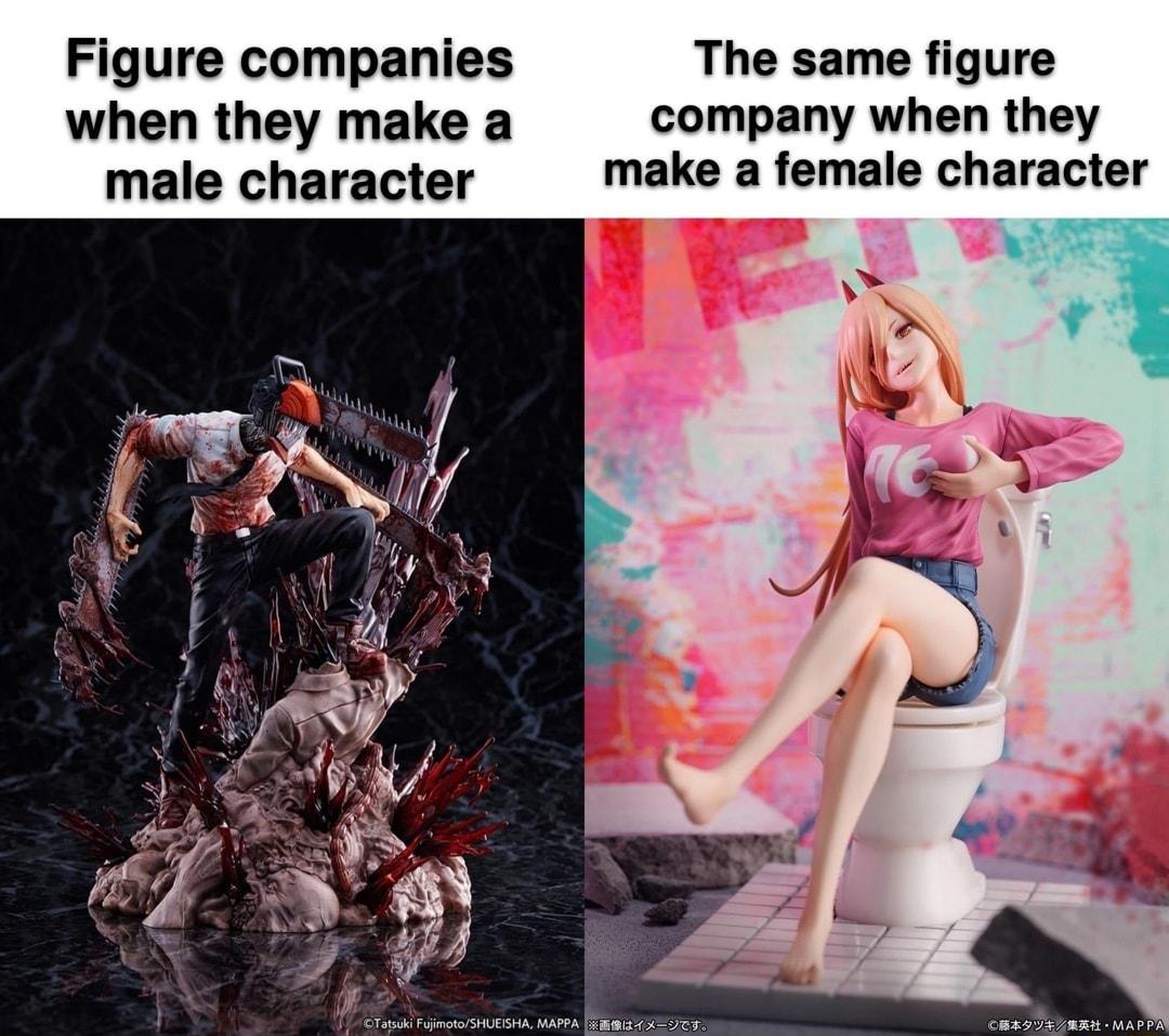 Figure companies The same figure when they make a company when they male character make a female character